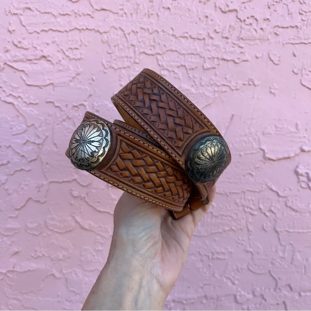 Justin Belt Leather Western Brown